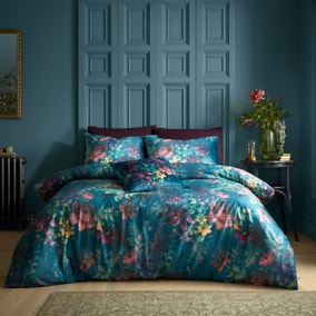Bridgerton By Catherine Lansfield Romantic Floral Duvet Cover & Pillowcase Set