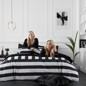 Style Sisters Bold Stripe 100% Cotton Duvet Cover & Pillowcase Set