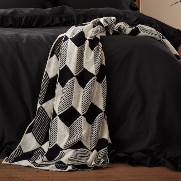 Black throw dunelm sale