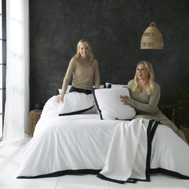 Style Sisters Textured 100% Cotton Duvet Cover & Pillowcase Set image 1 of 5