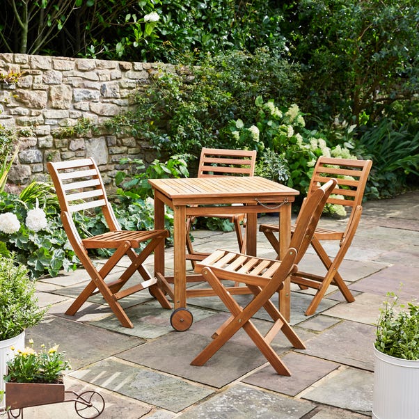 Compact Wooden Folding Dining Set image 1 of 10