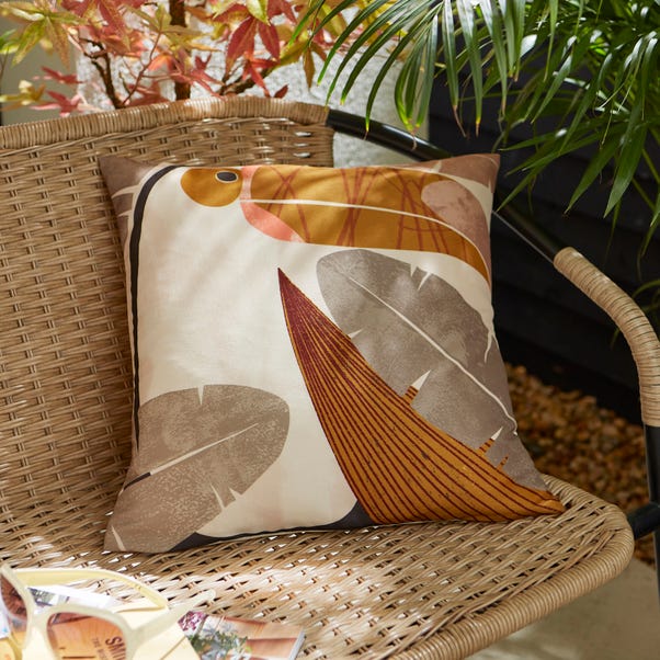Toucan Printed Outdoor Cushion image 1 of 3
