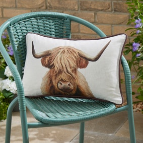 Highland Cow Rectangular Outdoor Cushion