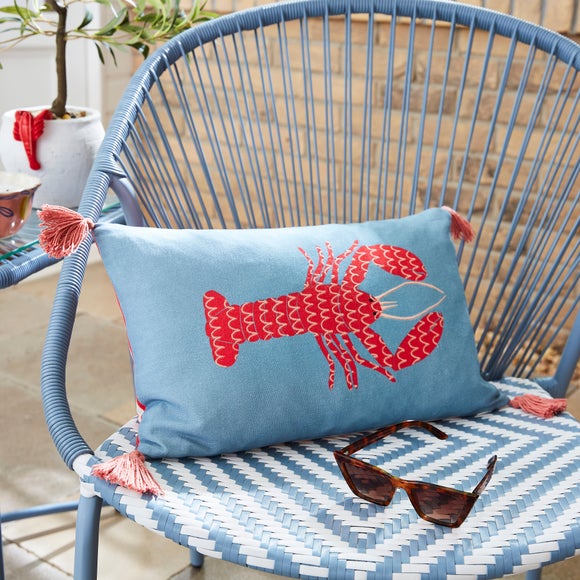 Riviera Lobster Rectangular Outdoor Cushion Dunelm