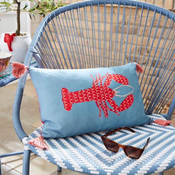 Riviera Lobster Rectangular Outdoor Cushion image 1 of 3