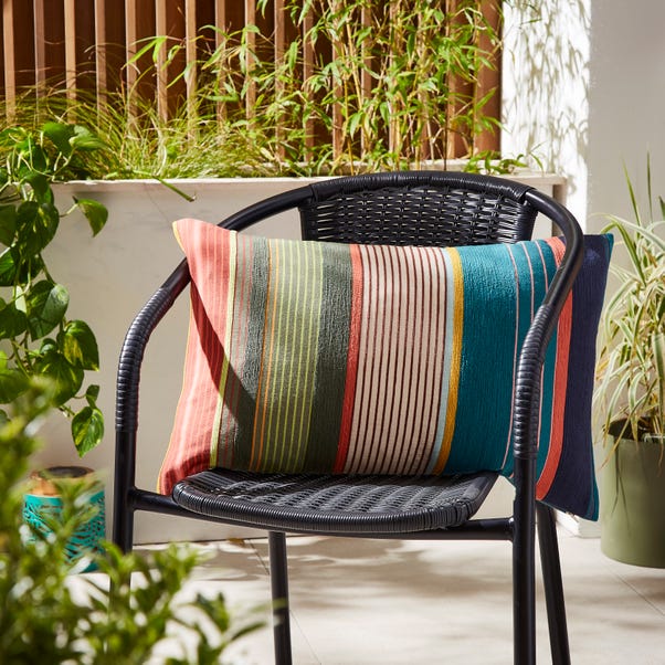 Elements Striped Rectangular Outdoor Cushion image 1 of 2