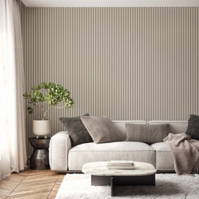 Ribbed Panel Effect Wallpaper