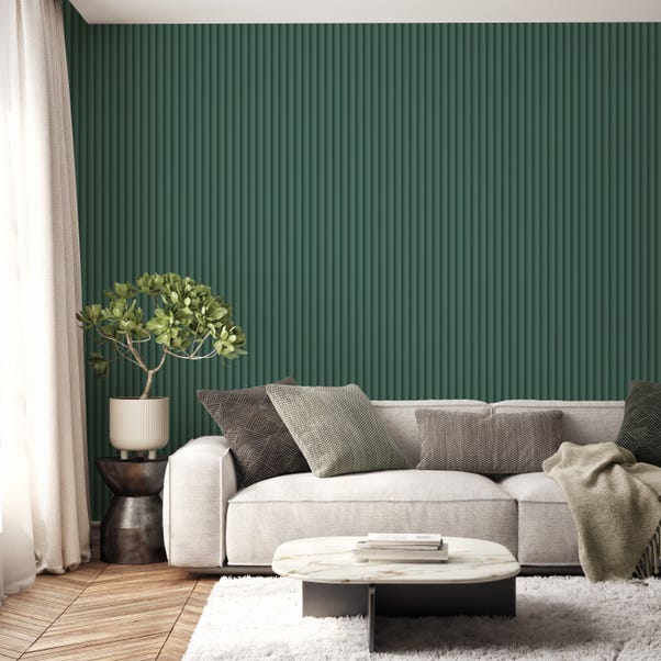 Ribbed Panel Effect Wallpaper image 1 of 3