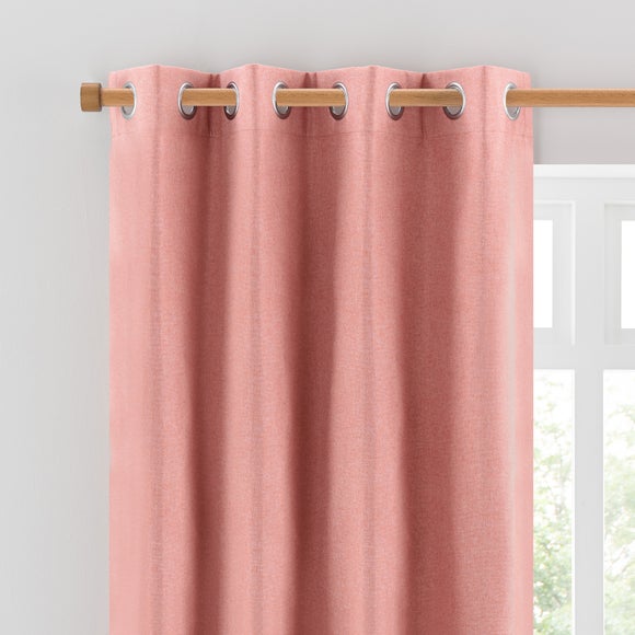 Luna Brushed Blackout Eyelet Curtains | Dunelm