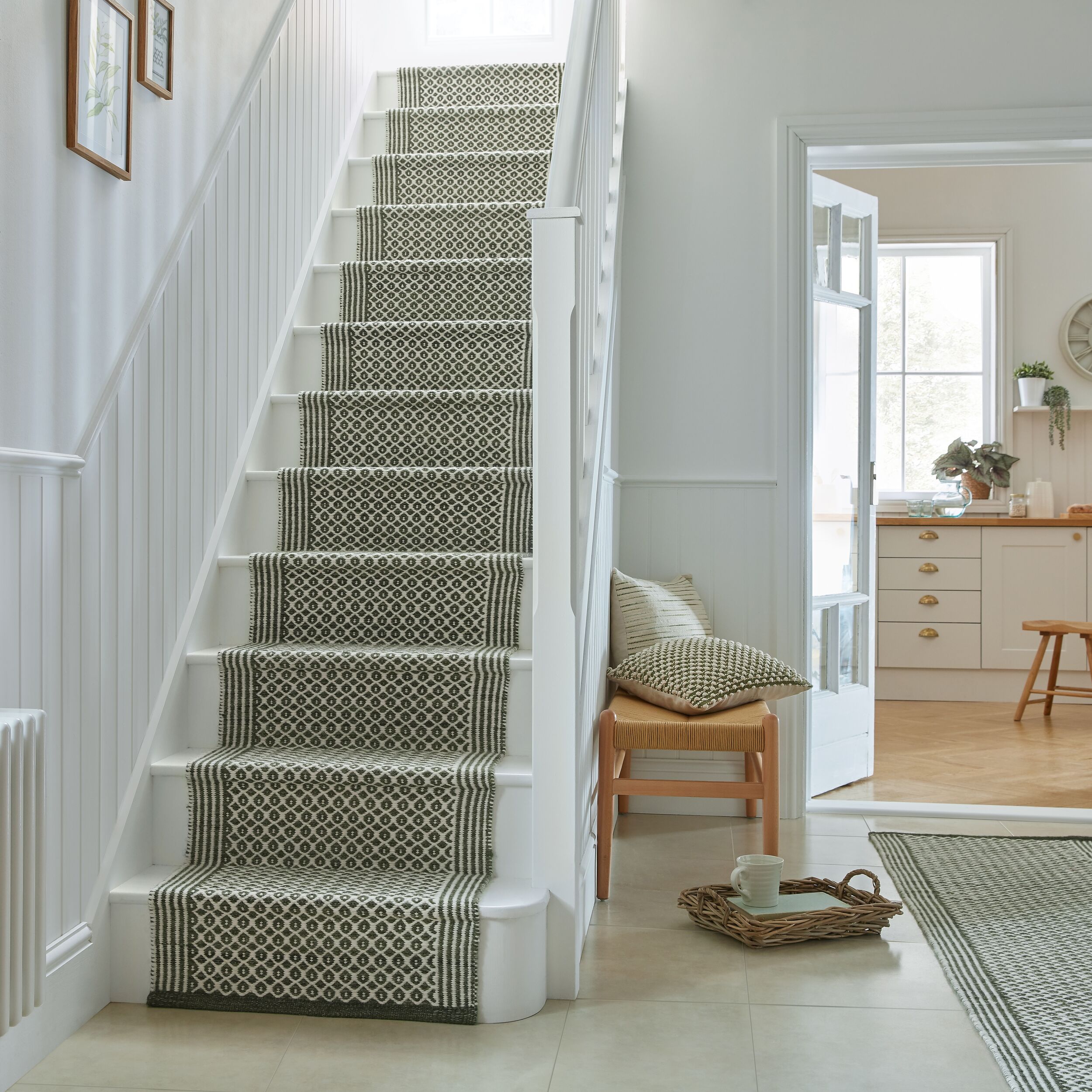 Churchgate Lyndon Wool Stair Runner Green