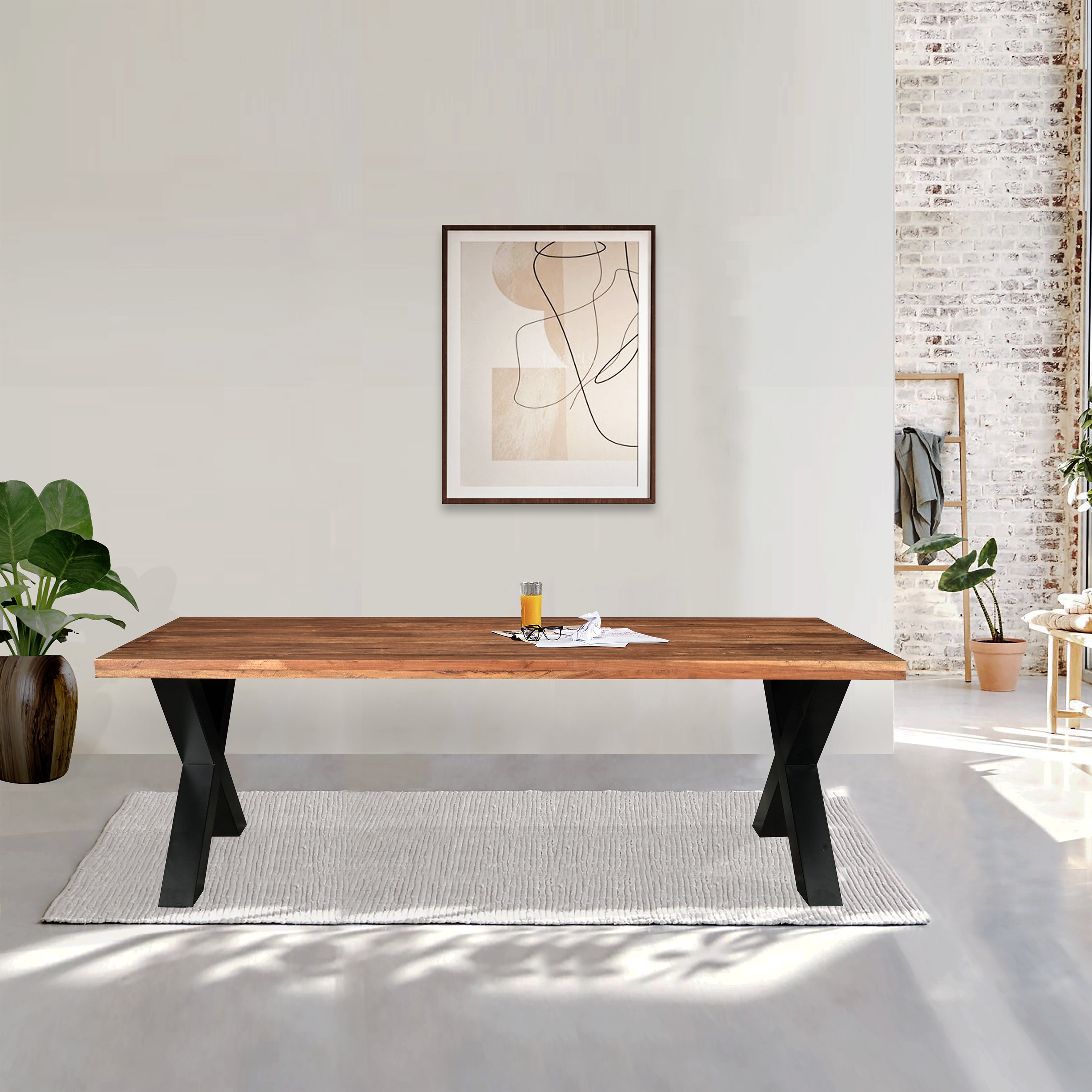 Indus Valley Lex 8 Seater Dining Table Natural