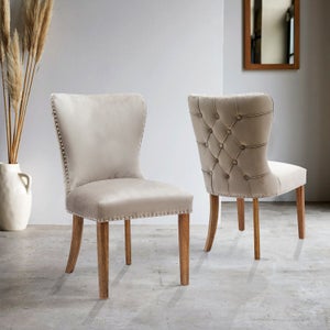 Set Of 2 Indus Valley Aero Upholstered Dining Chairs