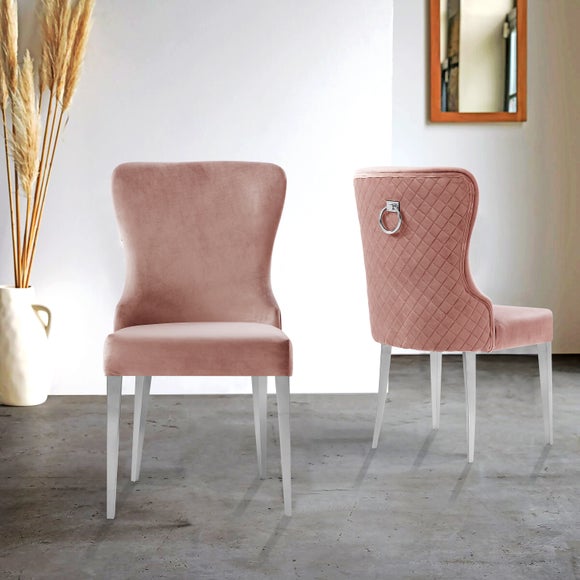 Dunelm kendall chair discount blush