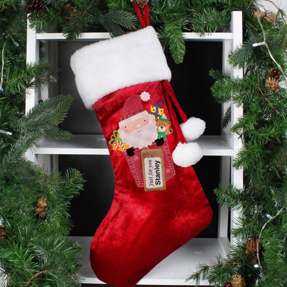 Click to view product details and reviews for Personalised Santa Claus Stocking.