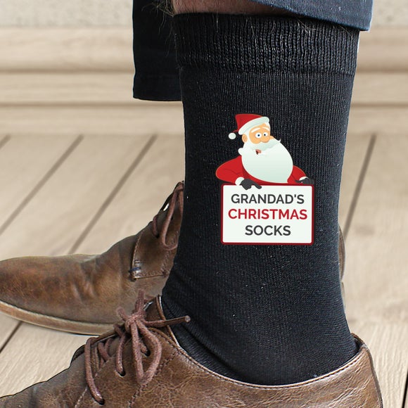 Click to view product details and reviews for Personalised Santa Claus Christmas Socks.