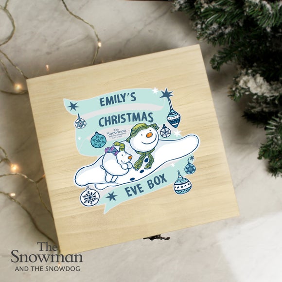 Click to view product details and reviews for Personalised The Snowman And The Snowdog Large Wooden Christmas Eve Box.
