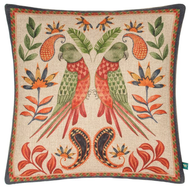 Wylder Tropics Parrot Square Cushion image 1 of 4