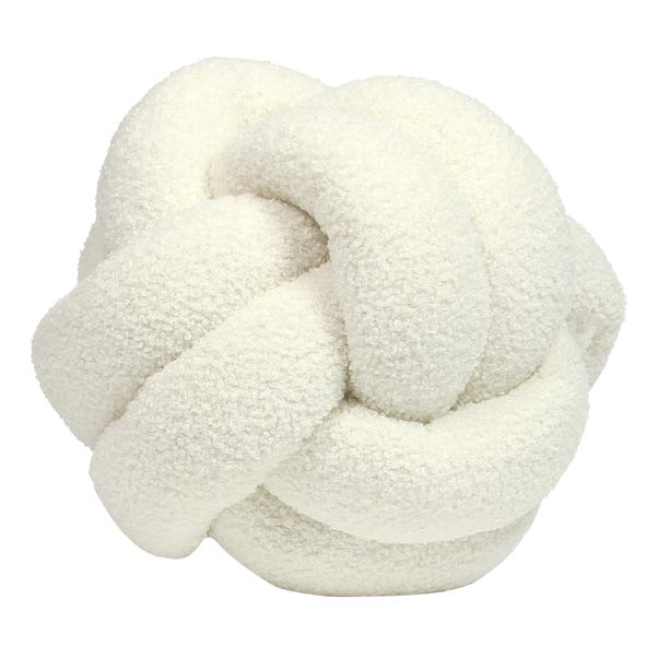 Furn. Boucle Knot Round Cushion image 1 of 2