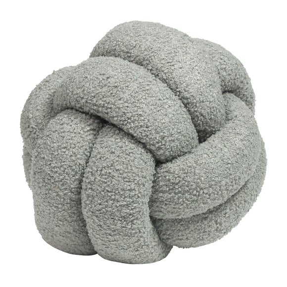 Furn. Boucle Knot Round Cushion Dunelm