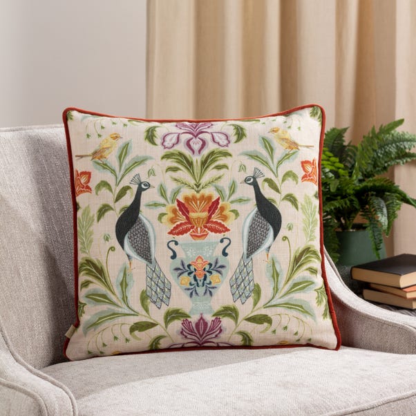 Evans Lichfield Peacock Square Cushion image 1 of 5