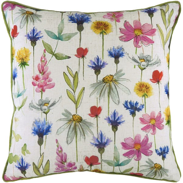 Evans Lichfield Wild Flowers Square Cushion image 1 of 3