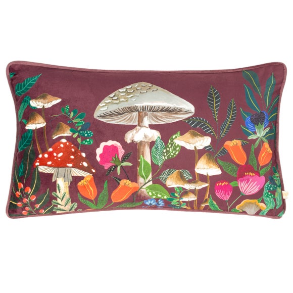 Wyldernature Garden Mushroom Rectangle Cushion