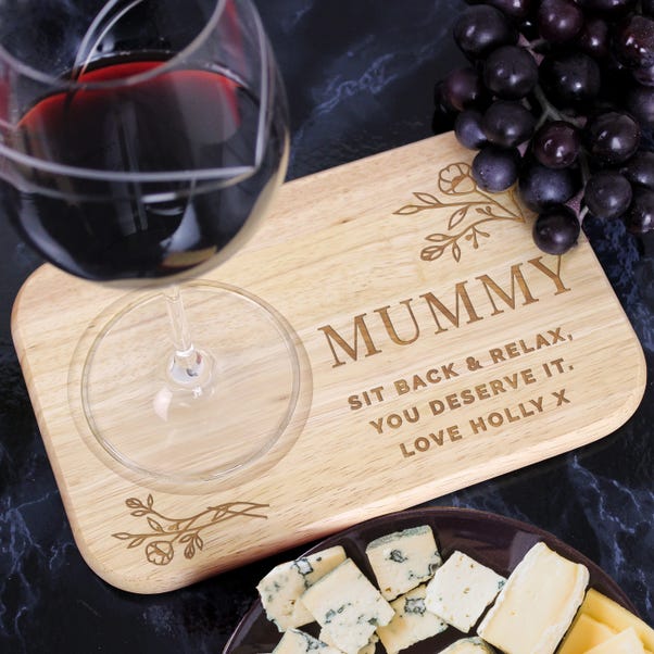 Personalised Floral Wooden Coaster Tray image 1 of 5