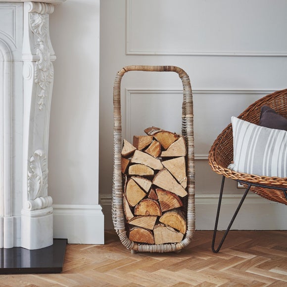 Indoor log best sale storage basket