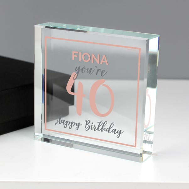 Personalised Birthday Rose Gold Crystal Token image 1 of 3