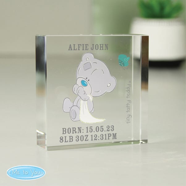 Personalised Tiny Tatty Teddy Christening Crystal Token image 1 of 4