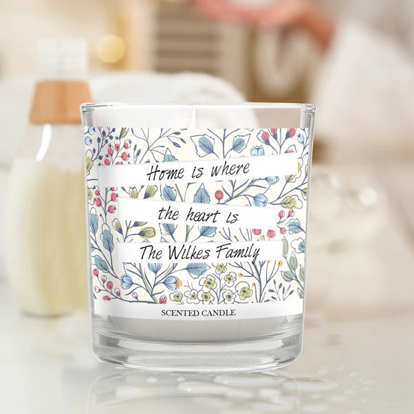 Personalised Floral Watercolour Design Jar Candle image 1 of 4