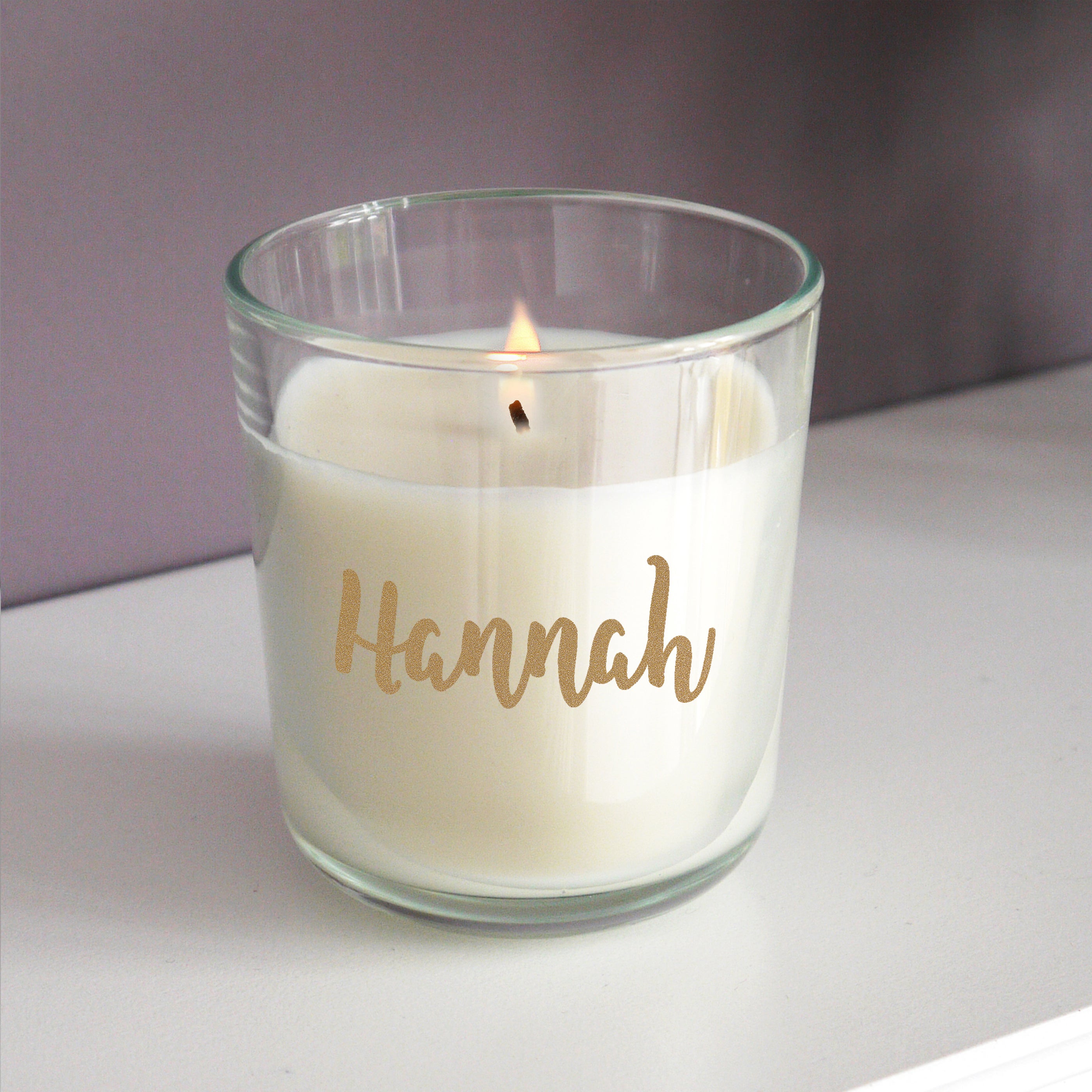 Personalised Gold Name Jar Candle