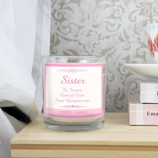Personalised Pink Elegant Jar Candle image 1 of 2
