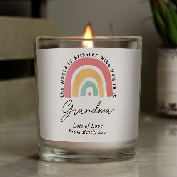 Personalised You Make The World Brighter Rainbow Jar Candle image 1 of 3