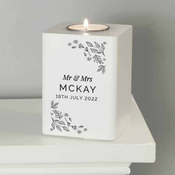 Click to view product details and reviews for Personalised Floral Leaf White Wooden Tealight Holder. Click to view product details and reviews for Personalised Floral Leaf White Wooden Tealight Holder.