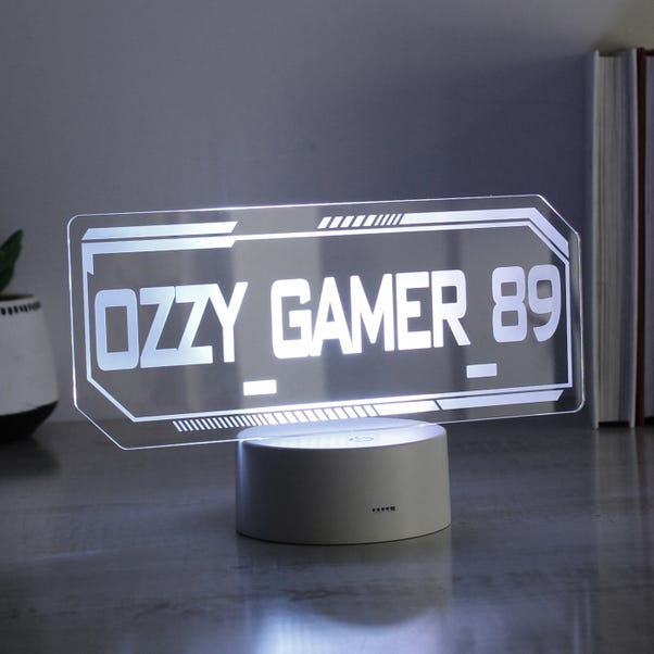 Personalised Gamer Tag Colour Changing Night LED Light  image 1 of 7
