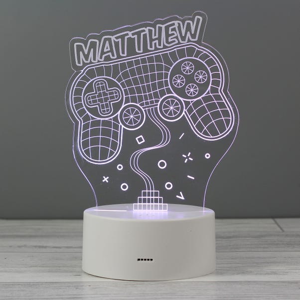 Personalised Name Gaming Colour Changing Night LED Light  image 1 of 8