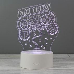 Personalised Name Gaming Colour Changing Night LED Light 