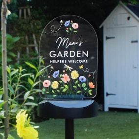 Personalised Flower Garden Outdoor Solar LED Light 