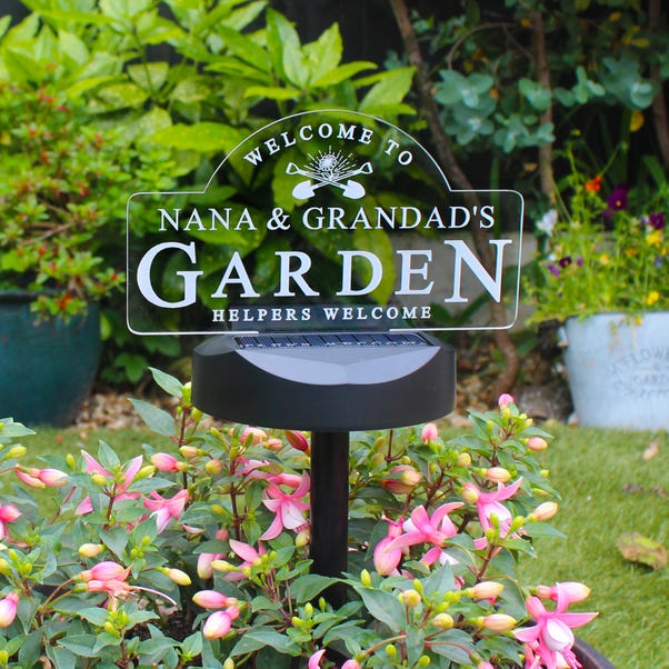 Personalised Garden Sign Outdoor Solar LED Light  image 1 of 10