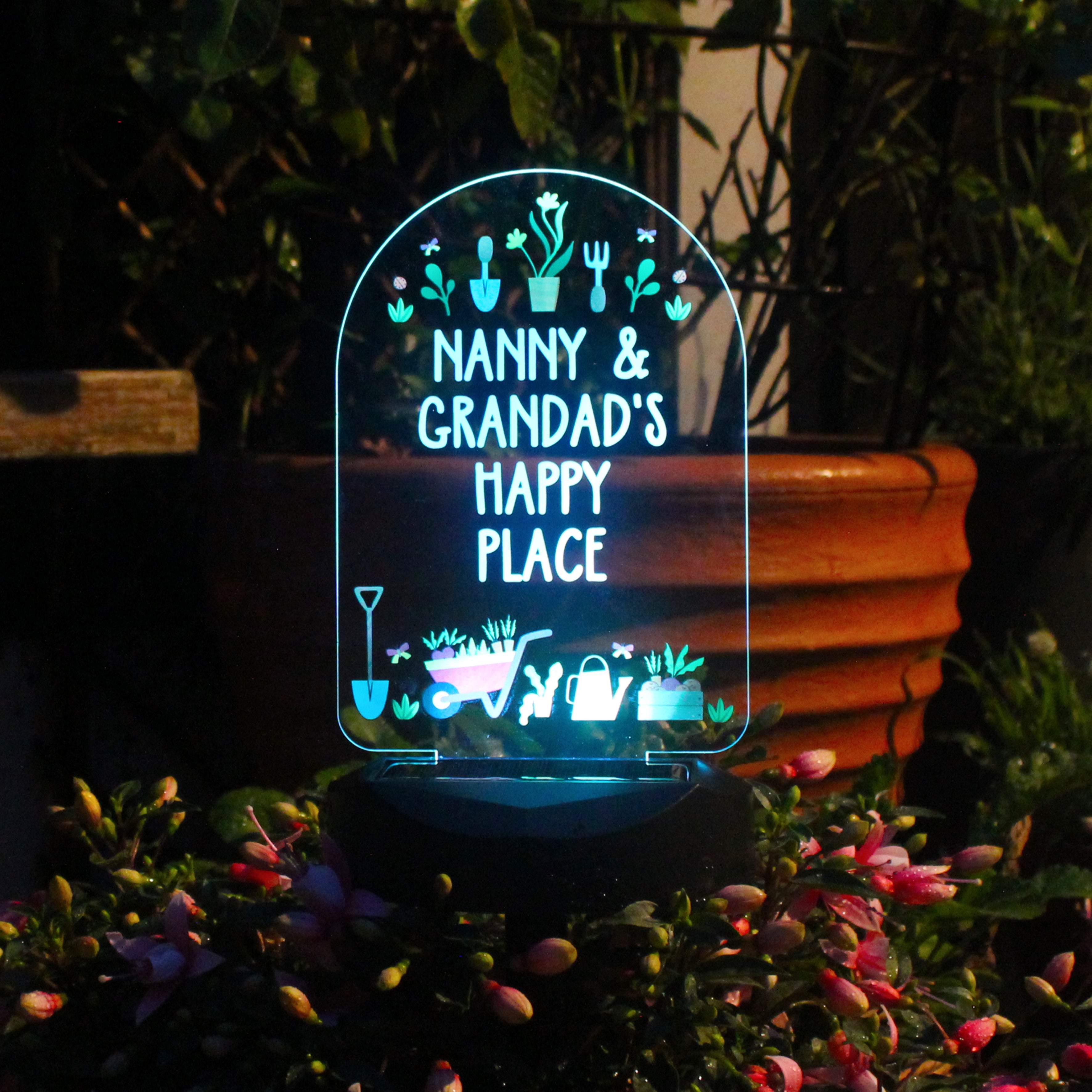 Personalised Vegetable Patch Outdoor Solar LED Light 