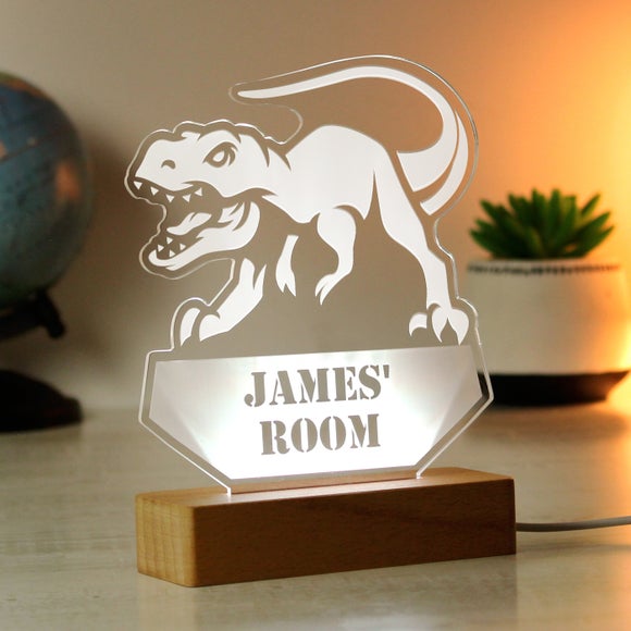 Personalized dinosaur deals led light