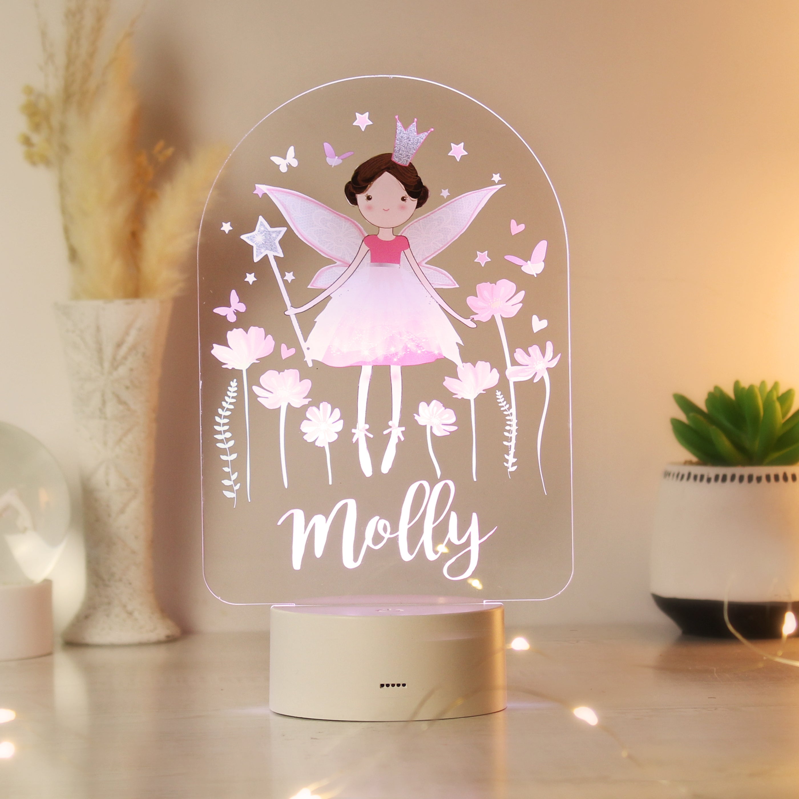 Personalised Fairy  Colour Changing Night LED Light 