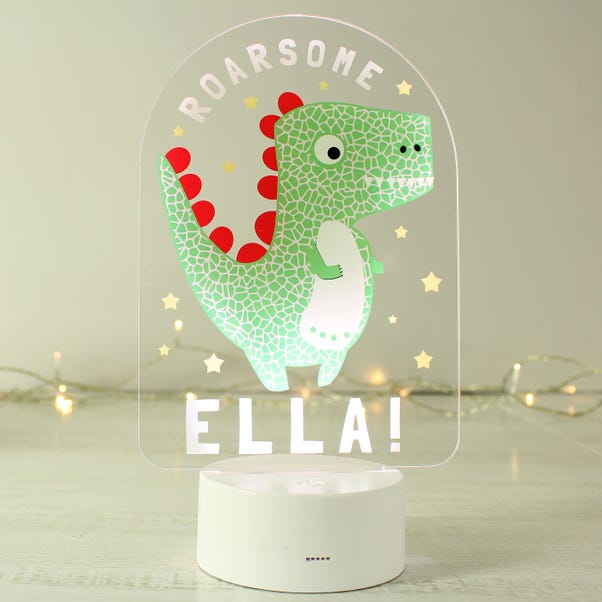 Personalised Roarsome Dinosaur Colour Changing Night LED Light