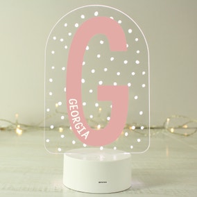 Personalised Initial Colour Changing Night LED Light 