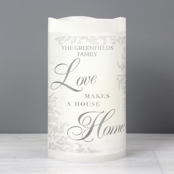 Personalised Love Makes a Home LED Candle  image 1 of 3