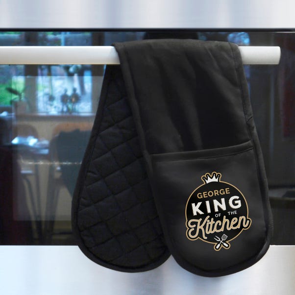 Personalised King of the Kitchen Oven Gloves image 1 of 3
