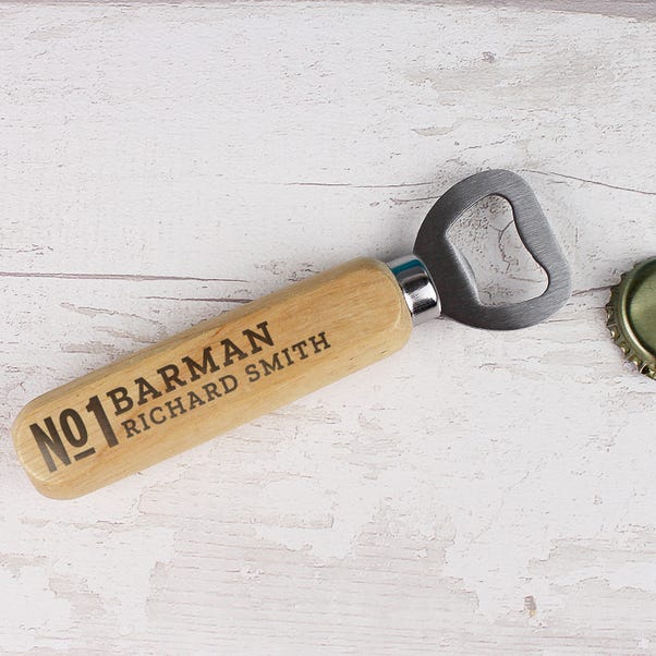 Personalised No. 1 Wooden Bottle Opener image 1 of 3
