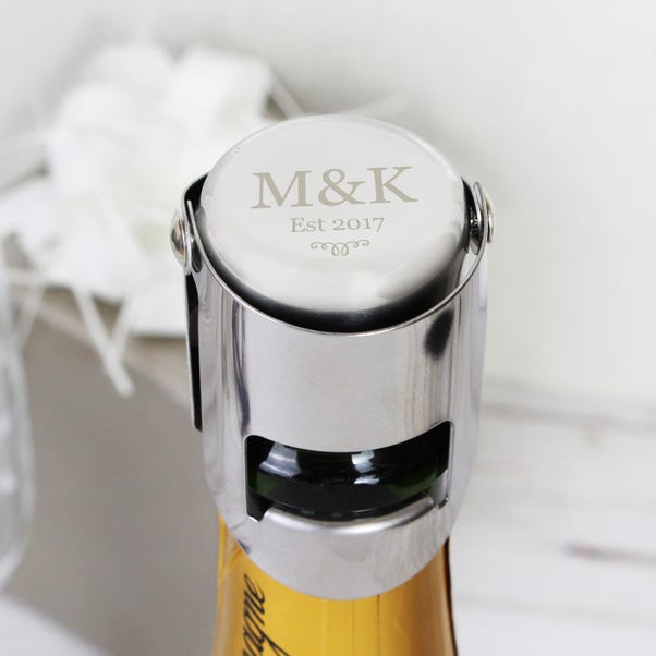 Personalised Monogram Champagne Prosecco and Wine Bottle Stopper image 1 of 4