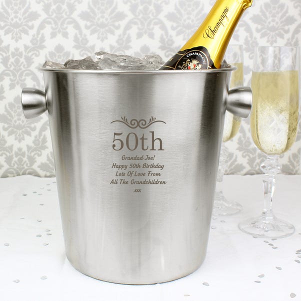 Personalised Number Frame Stainless Steel Ice Bucket image 1 of 4
